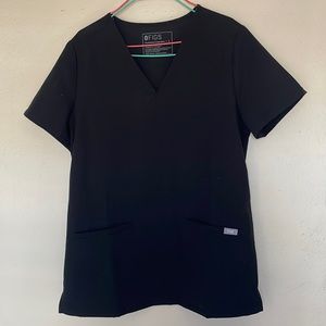 Black 2 Pocket Figs Scrub Top
